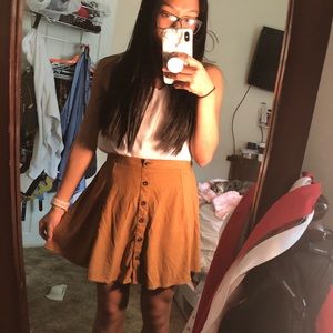 Tan flowy skirt